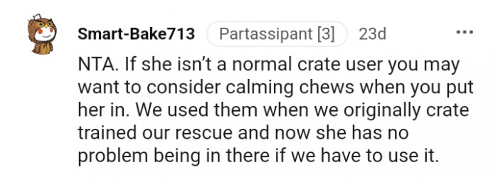 14. We originally crate-trained our rescue