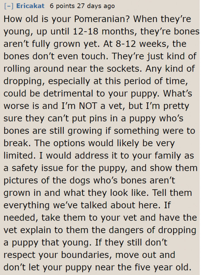 What the OP needs to explain to her family.