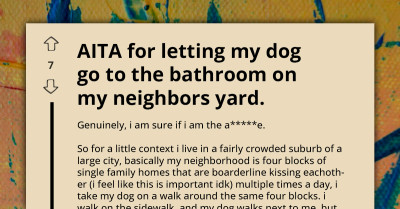 Dog Owner Criticized By New Neighbor For Letting His Dog Treat Another Property Like Its Own Bathroom