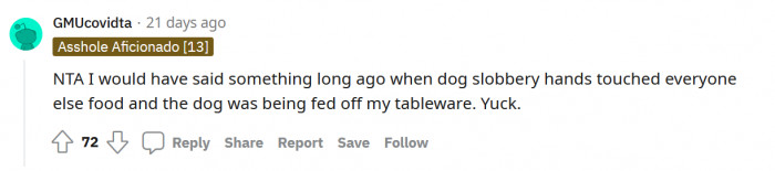 Woman gesturing firmly at her home entrance, setting rules about bringing pets