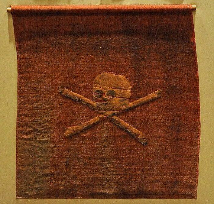 4. One of the only two remaining well-preserved Jolly Roger pirate flags in existence.