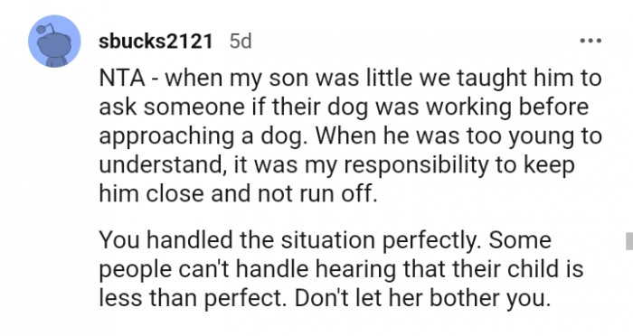 You handled the situation perfectly