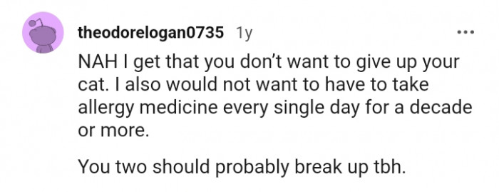 You don't want to give up your cat