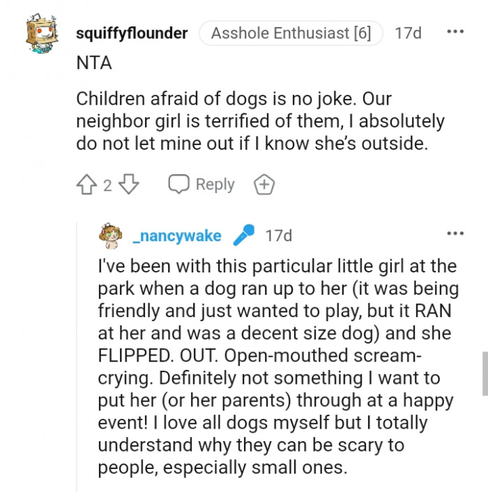 Definitely not something the OP wants to put her through