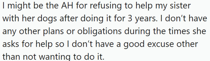 OP has offered the following explanation for why they think they might be the a-hole: