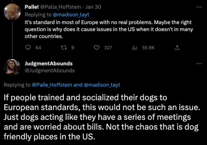 A comparison between Europe and the US never ends well.