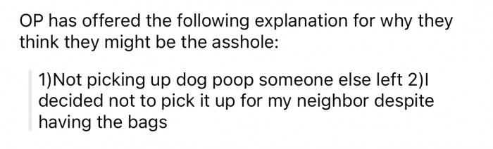 OP thinks she might potentially be the a**hole for the following reason: