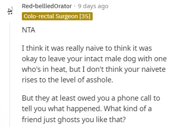 A phone call would have sufficed.