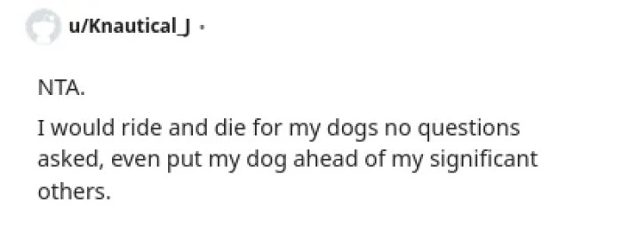 For some people, dogs are more important than significant others.