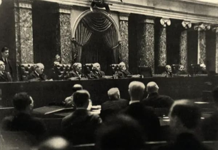 One of only two photos ever taken of The Supreme Court in session