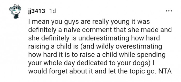 It was definitely a naive comment