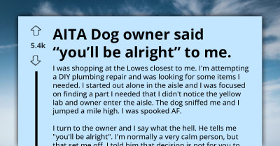 Shopper's Leg Left Wet After Unleashed Lab Sniffs Them At Lowe's