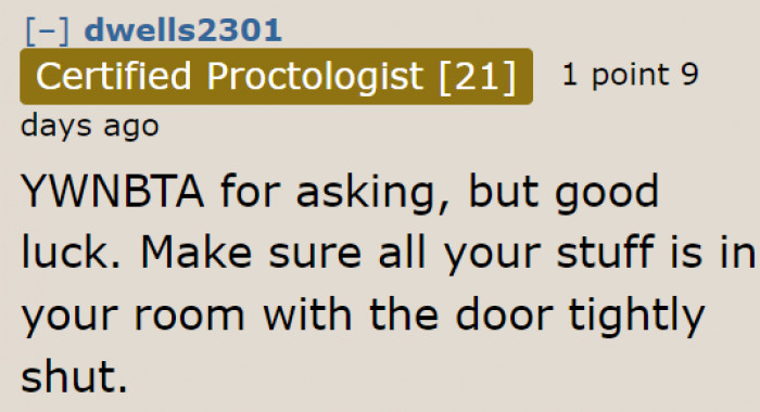 The OP needs to transfer her things to a safer place.