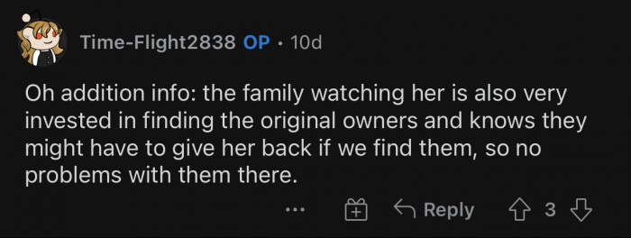 OP eventually commented on their own post to provide more context about the situation: