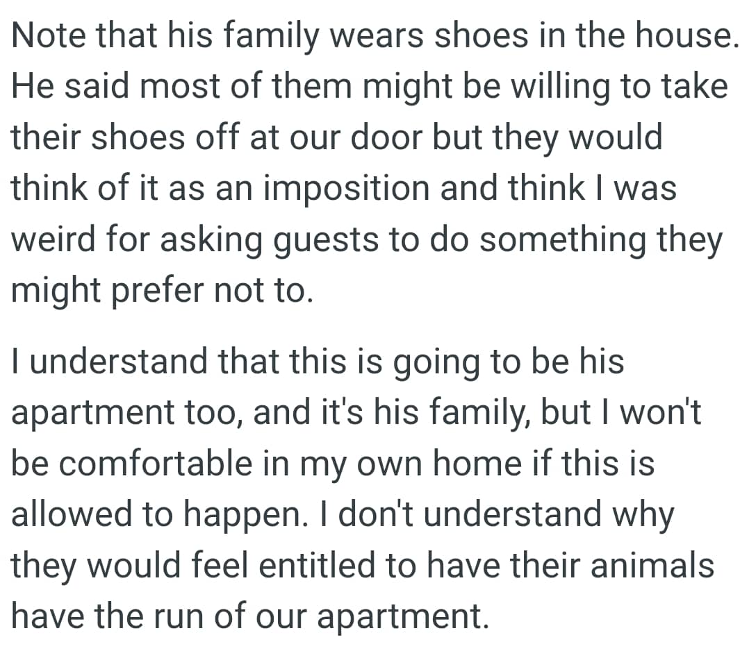 OP won't be comfortable in her own home if this is allowed to happen.