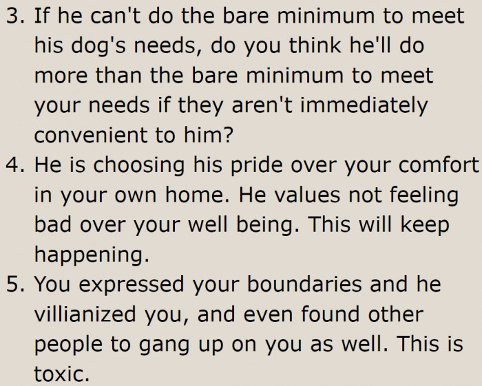 More reasons why she should break up with him.