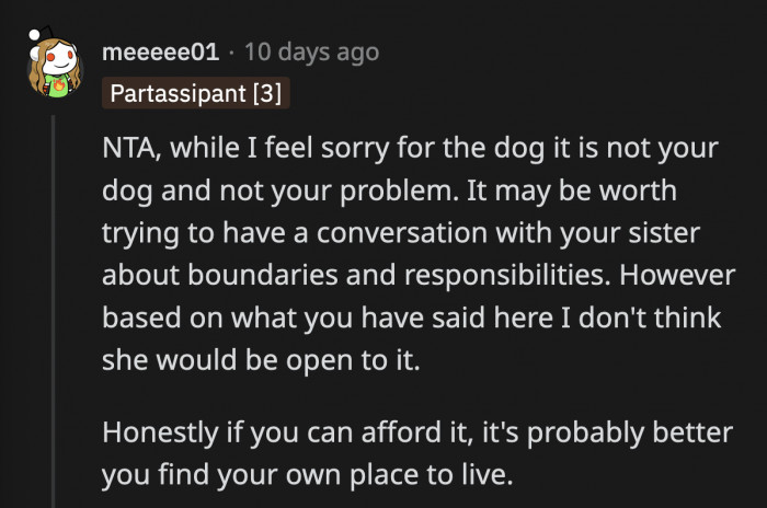 OP can try to discuss the problem with her sister, but much wiser Redditors said it is a futile attempt since she is not likely to change