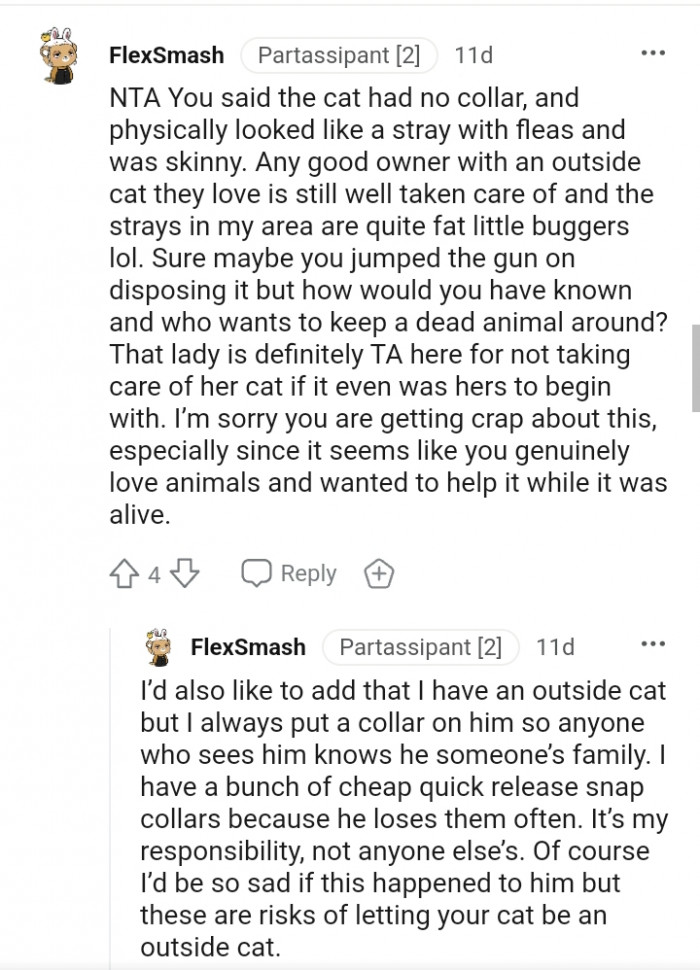 Who wants to keep a dead animal around?