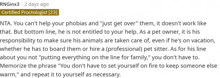 Some people came in with awesome advice and encouraging words for OP during this time.