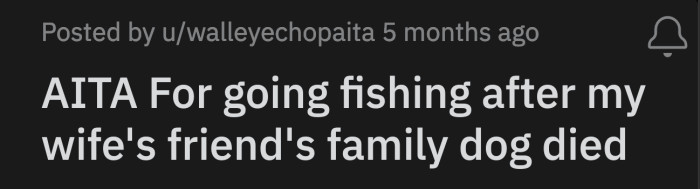 At 8 p.m. just as OP was about to leave the dock, his wife caught up to him, visibly panicked.