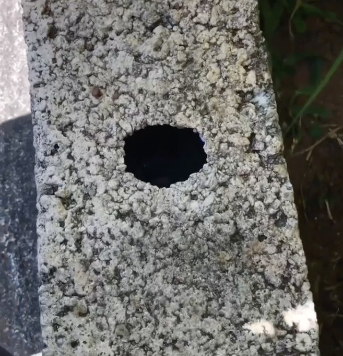 When the key went down the hole, Luh began to panic