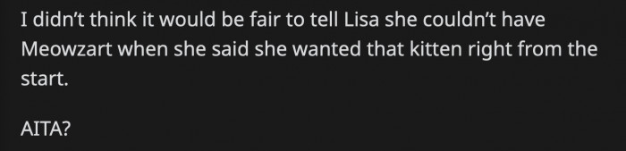 Did OP make the right choice?