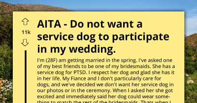 Bride Bans Service Dog From Wedding Photos And Ceremony
