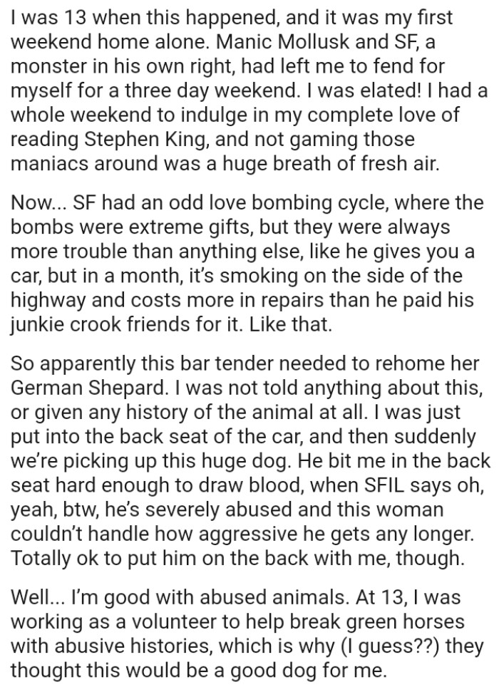 The OP had a whole weekend to indulge in his complete love of reading Stephen King