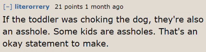 This user isn't fond of kids.