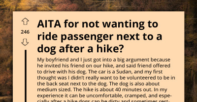 Young Woman Cancels Hike After Being Called Unreasonable For Not Wanting To Ride With A Dog