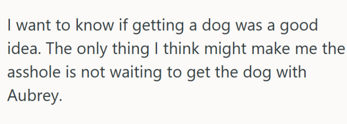 OP has offered the following explanation for why they think they might be the asshole: