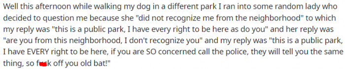 I ran into some random lady