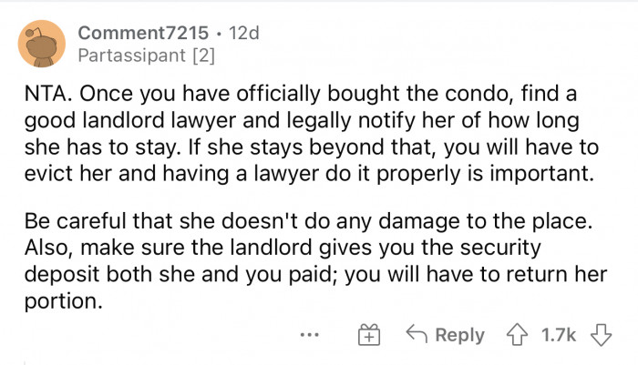 Technically the landlord should be the one notifying her of any changes to the lease or agreement.