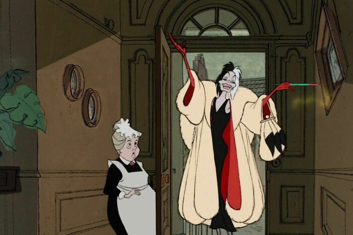 30. Cruella De Vil, the antagonist in the story 