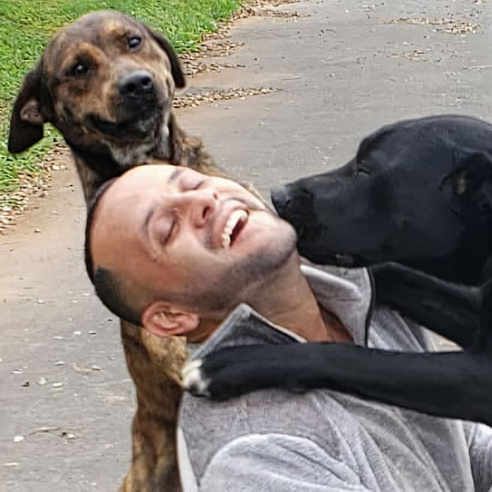 2. Look at how much they love him!