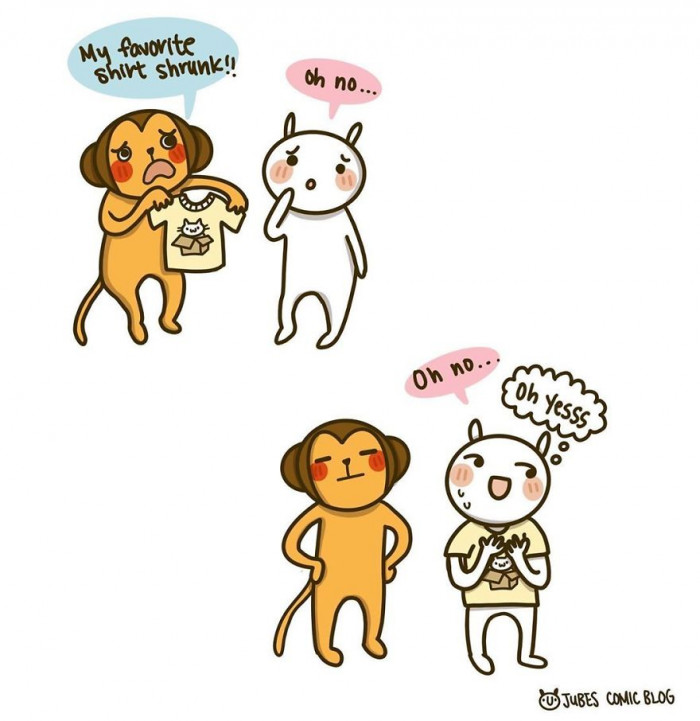 Another shirt becomes her shirt