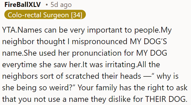 OP should respect others' preferences.