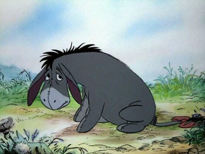 1. Eeyore, a character originating from the 