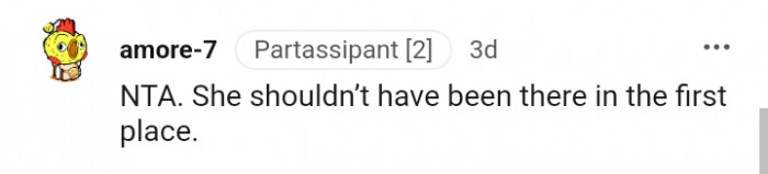 This Redditor says Mia shouldn't have been there in the first place