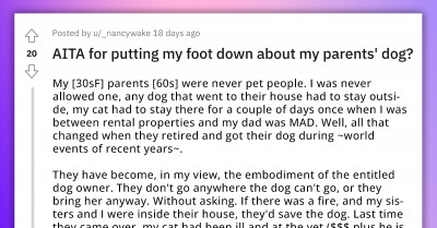 Woman Who Is Sure Her Parents' Dog Will Cause Issues At Her Party, Refuses To Let Them Bring It Over
