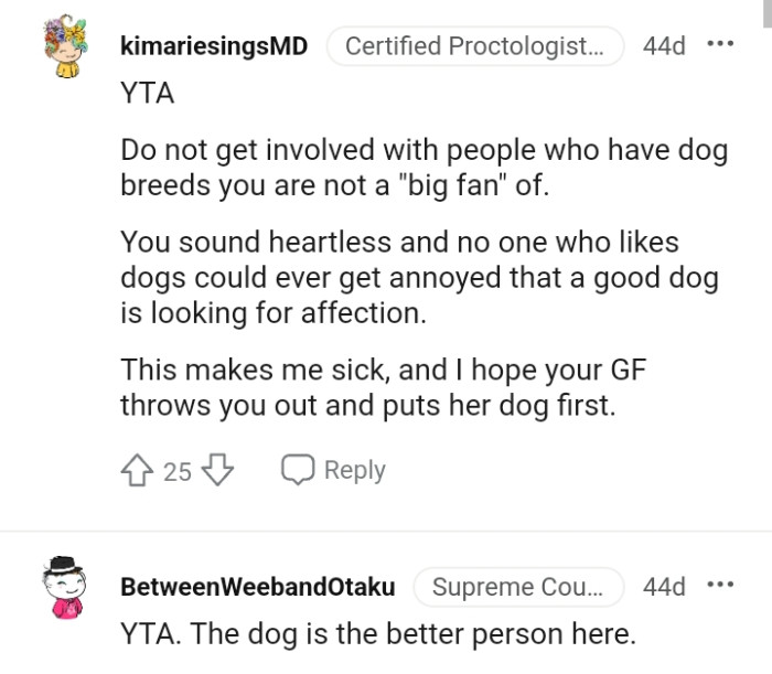 This redditor hopes the GF throws the OP out