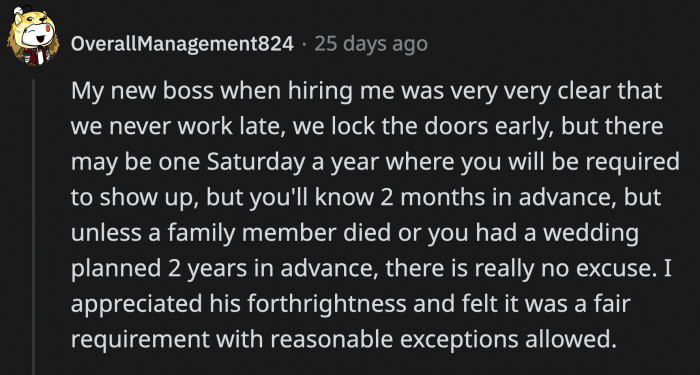 People who have a boss who are this transparent should be really grateful