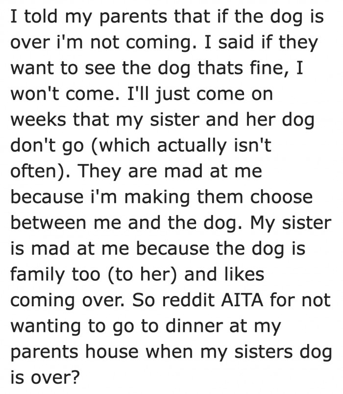 The moment he saw dog hair in his food, he can no longer take it.