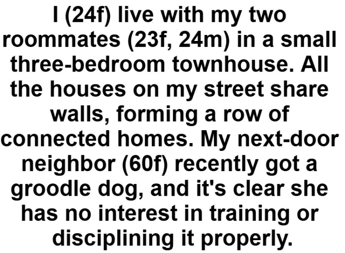 OP starts off by discussing who she lives with and how the homes are arranged.