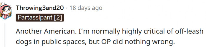 Some Americans agree with OP