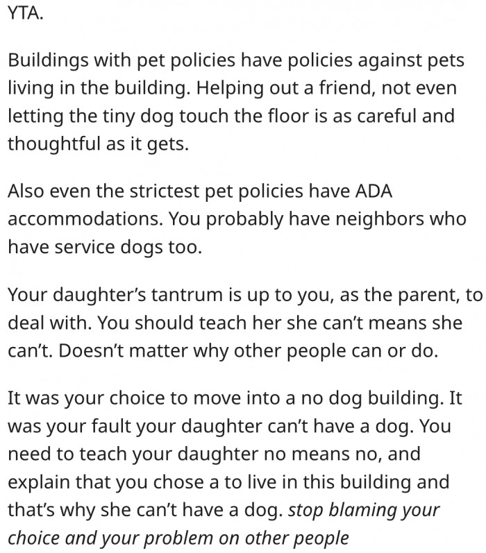 6. The man should teach his daughter that no means no and stop blaming others for his parenting woes.