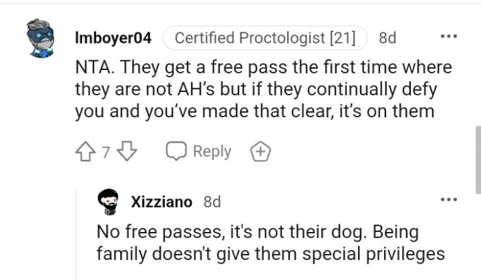 They get a free pass the first time