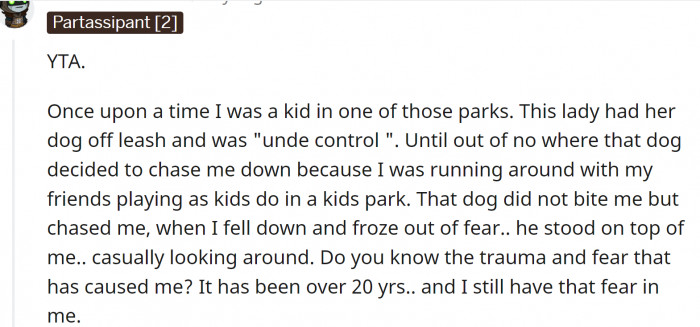 Some of them have bad memories