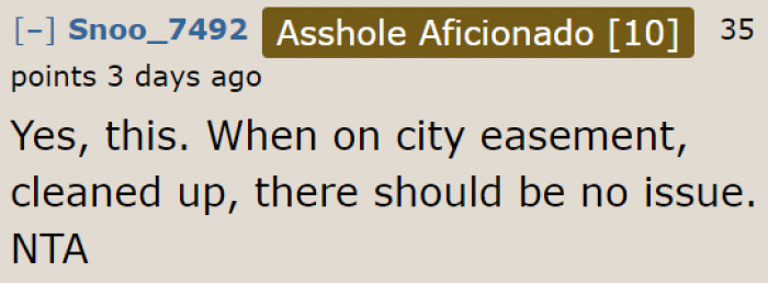 Since she cleaned up the poop, it wouldn't be a problem.