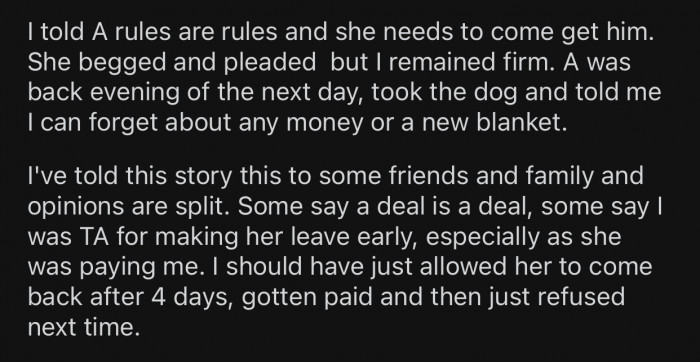 OP was quite firm and forced her friend to end their vacation.